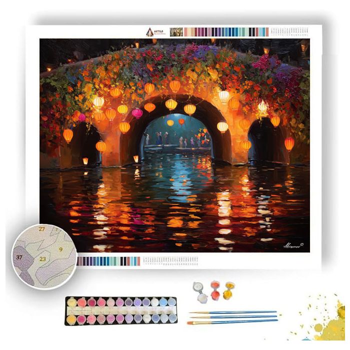 VIETNAMESE FESTIVAL BRIDGE - Paint by Numbers Full Kit