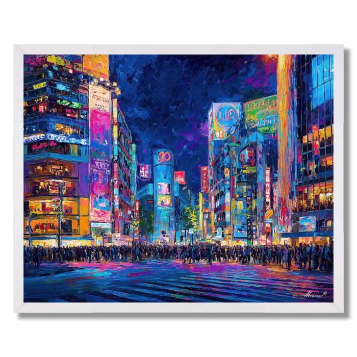 TOKYO SHIBUYA LIGHTS - FRAMED