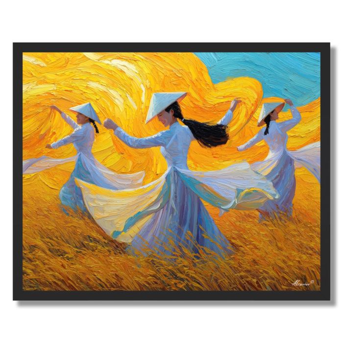 VIETNAM HARVEST DANCE - FRAMED