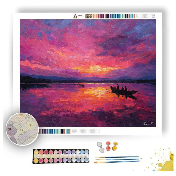 VIETNAM MEKONG SUN - Paint by Numbers Full Kit