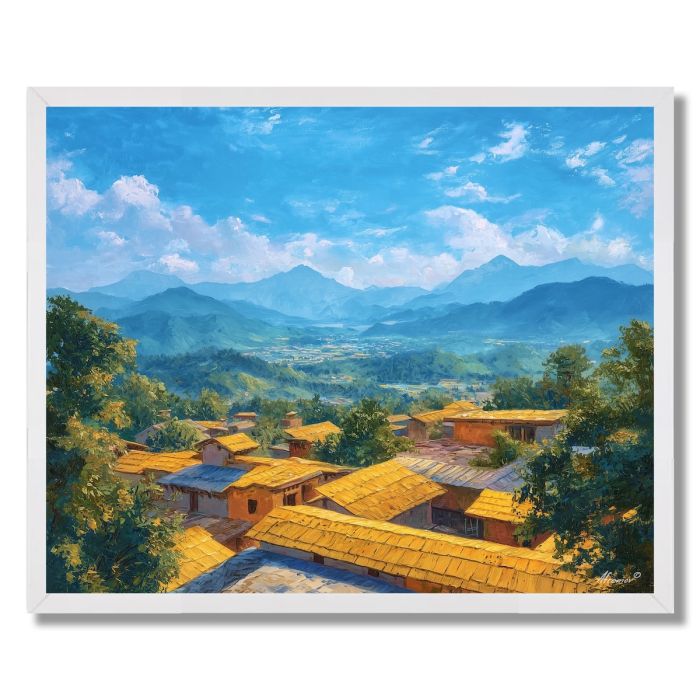 NEPAL VALLEY SUN - FRAMED