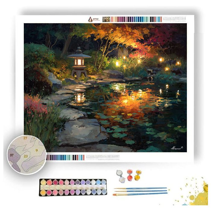 JAPANESE EVENING GARDEN - Paint by Numbers Full Kit