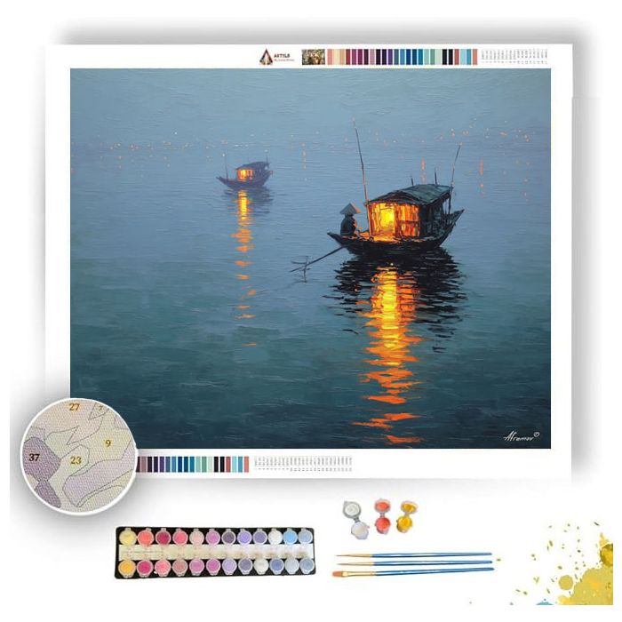 VIETNAMESE FISHER LIGHT - Paint by Numbers Full Kit