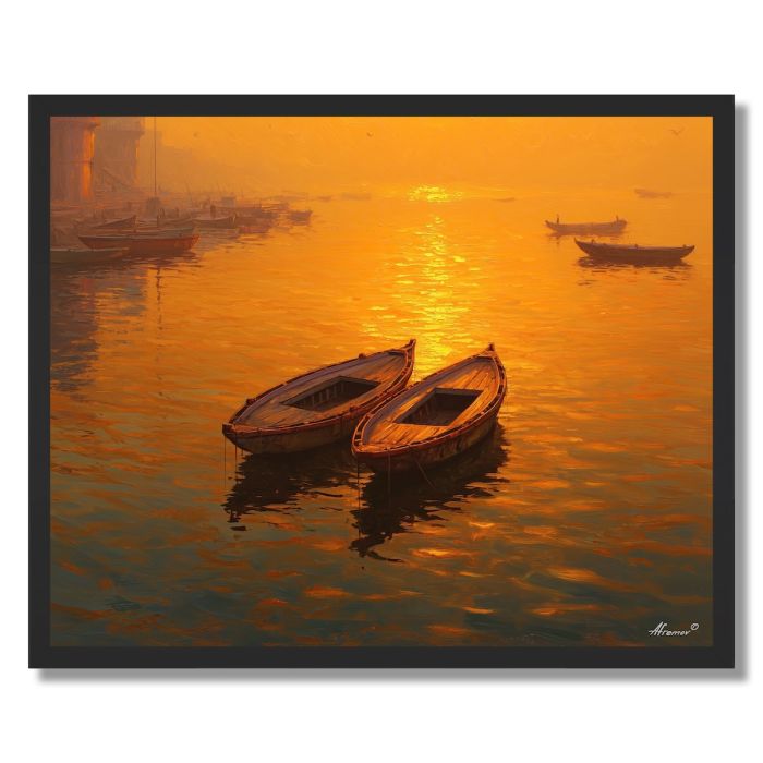 INDIAN GANGES GOLD - FRAMED