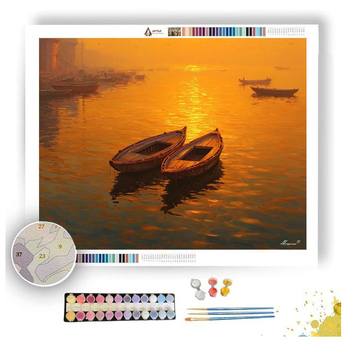 INDIAN GANGES GOLD - Paint by Numbers Full Kit