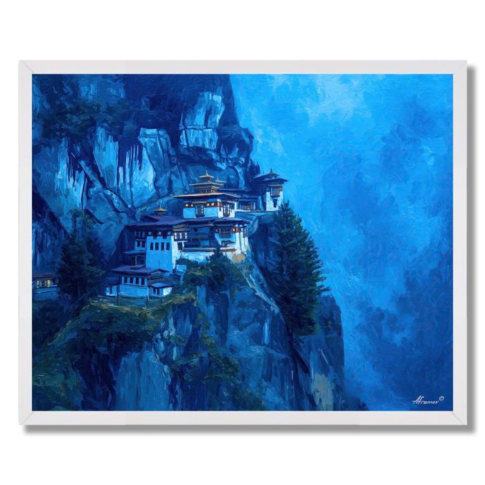 BHUTAN MOUNTAIN PEACE - FRAMED