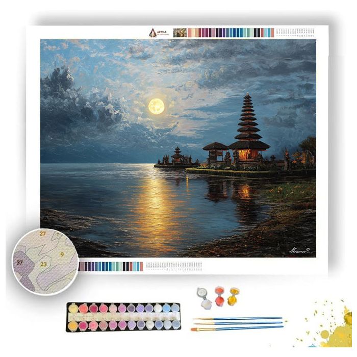 BALI TEMPLE MOON - Paint by Numbers Full Kit
