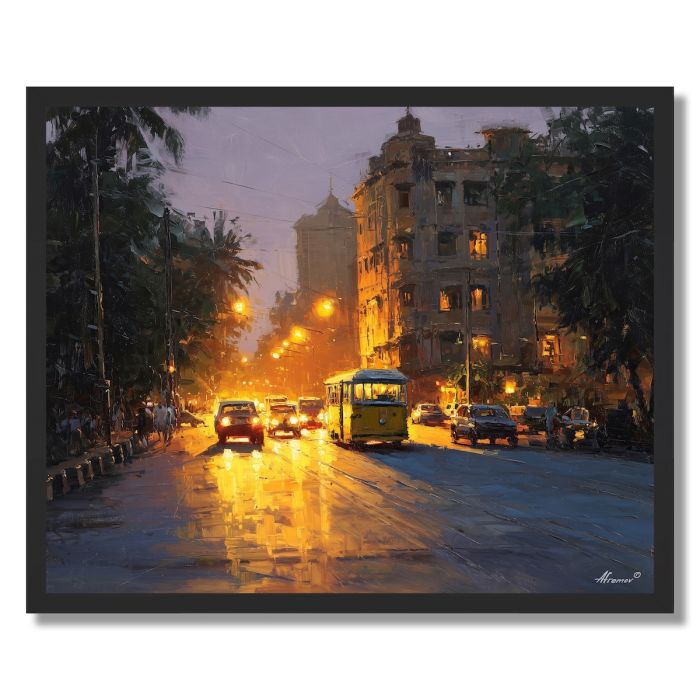 MUMBAI STREETLIGHT GLOW - FRAMED