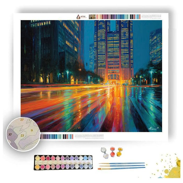 TOKYO CROSSWALK LIGHTS - Paint by Numbers Full Kit