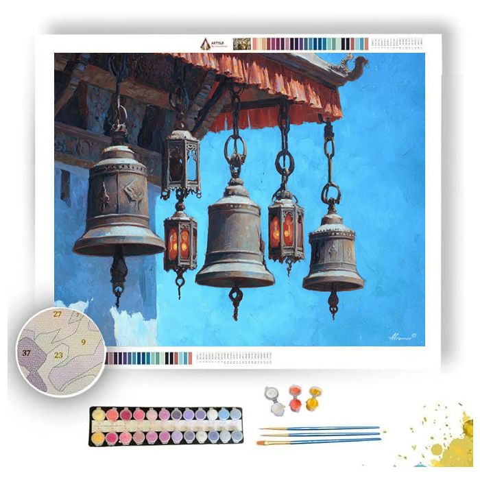 NEPAL TEMPLE BELLS - Paint by Numbers Full Kit