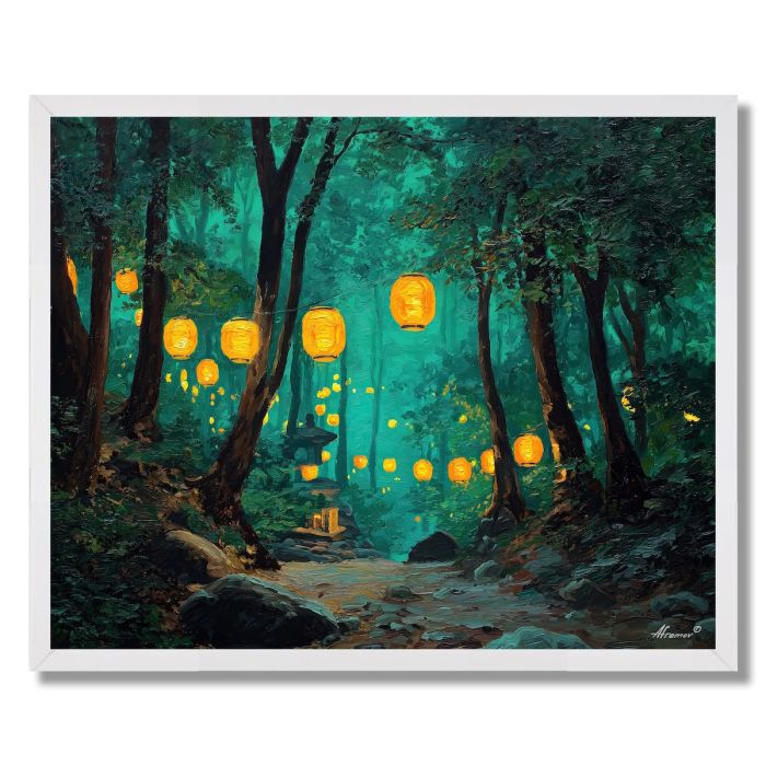 KOREAN FOREST SUN - FRAMED