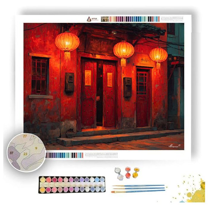 SHANGHAI OLD STREET - Paint by Numbers Full Kit