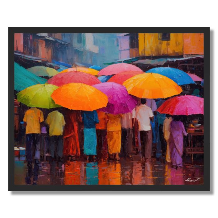 INDIAN MONSOON MARKET - FRAMED