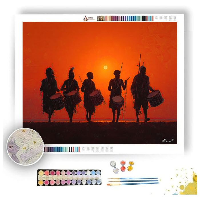 INDIAN SUNSET PARADE - Paint by Numbers Full Kit