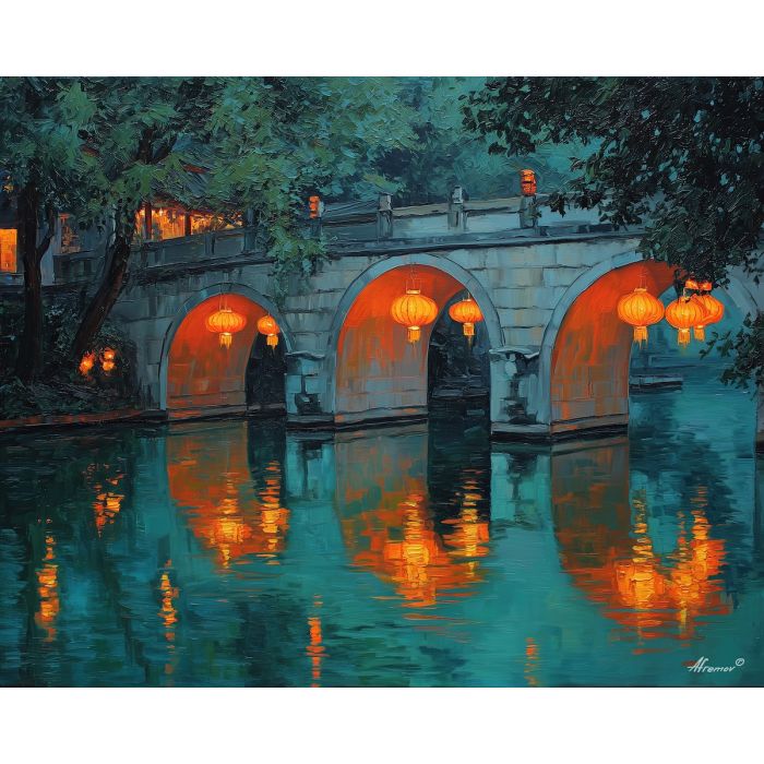 CHINESE BRIDGE REFLECTION