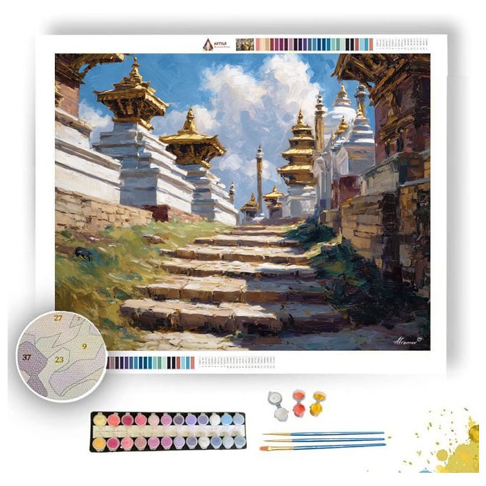 NEPAL GOLDEN PATH - Paint by Numbers Full Kit