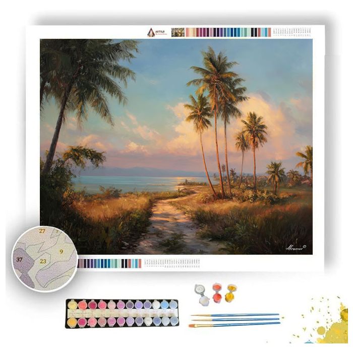 THAI COAST ROAD - Paint by Numbers Full Kit