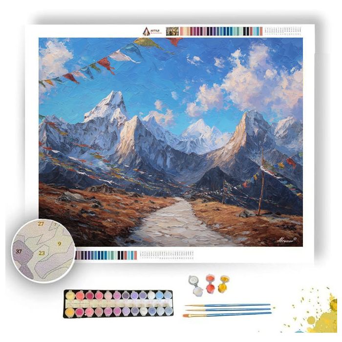 TIBETAN CLOUD ROAD - Paint by Numbers Full Kit