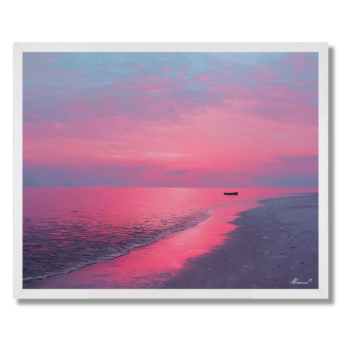 INDONESIAN SUNSET SHORE - FRAMED