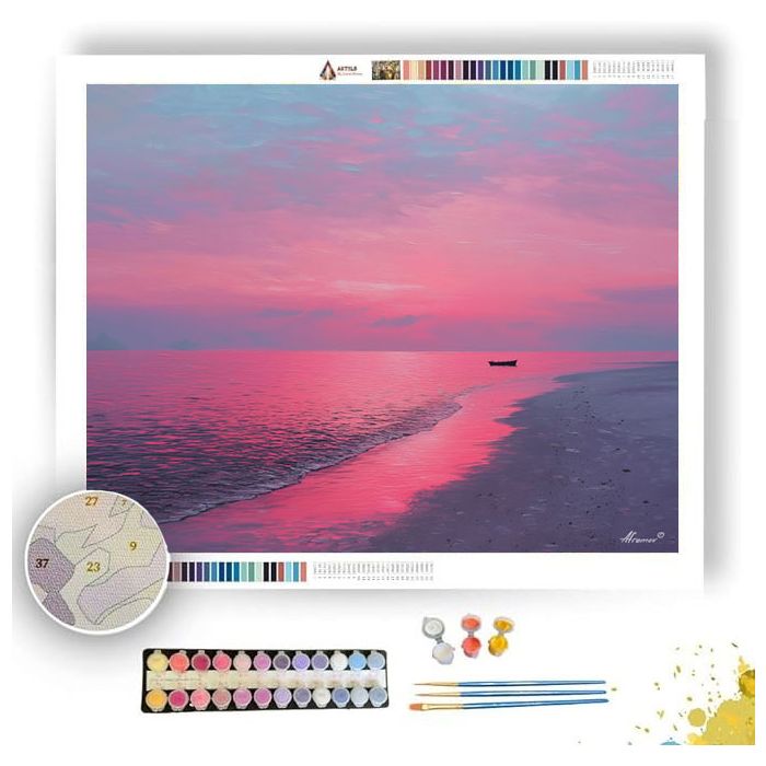 INDONESIAN SUNSET SHORE - Paint by Numbers Full Kit