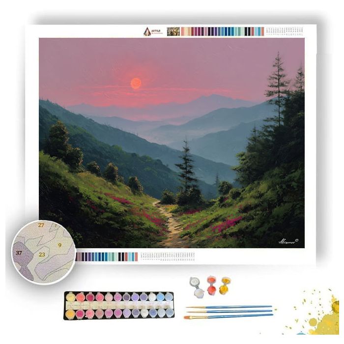 CHINESE HILL PATH - Paint by Numbers Full Kit