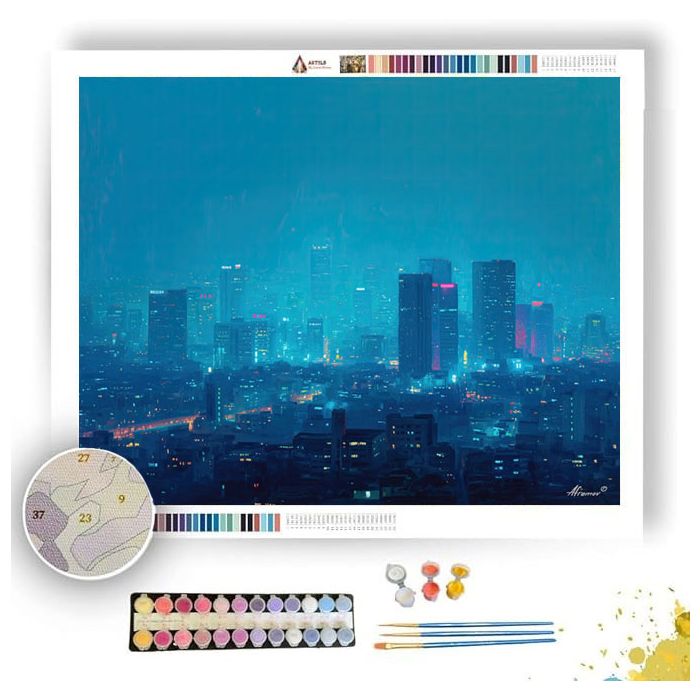 SEOUL CITY SKY - Paint by Numbers Full Kit