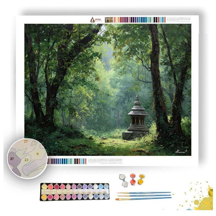 THAI FOREST SHRINE - Paint by Numbers Full Kit