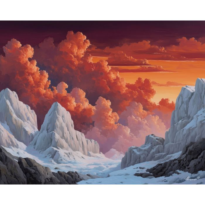 GREEK MOUNTAIN SUNSET