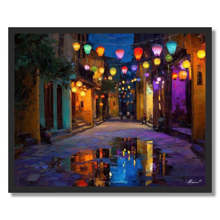 HANOI LANTERN ALLEY - FRAMED