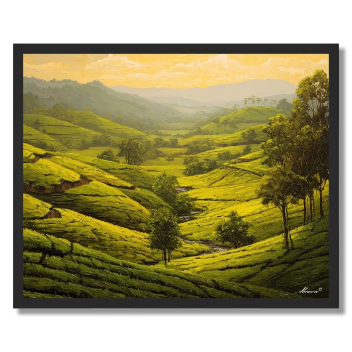 SRI LANKAN TEA GARDEN - FRAMED
