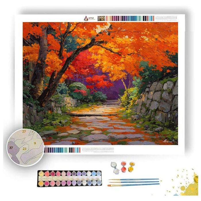 JAPANESE AUTUMN PATH - Paint by Numbers Full Kit