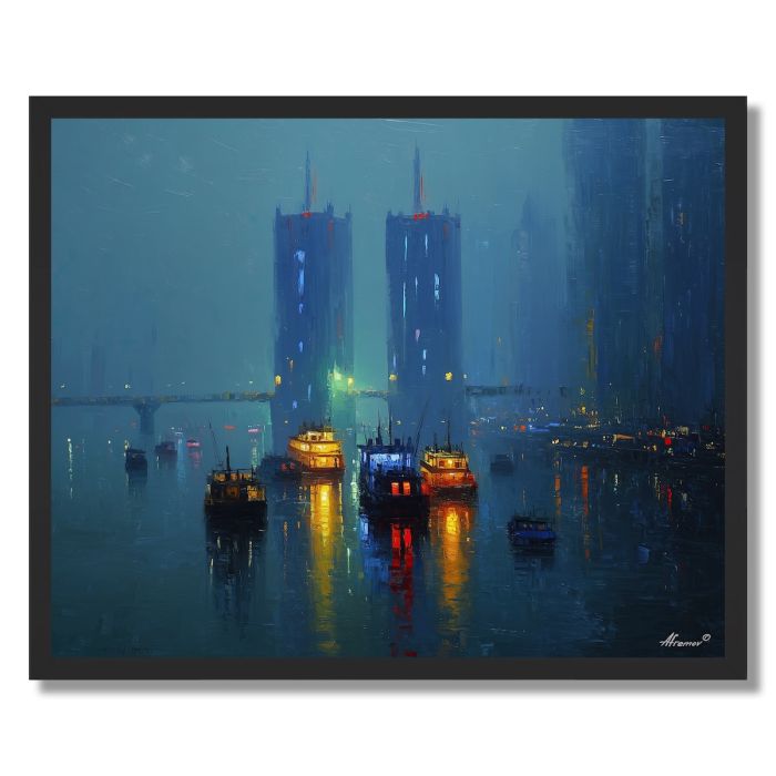 CHONGQING RIVER LIGHT - FRAMED