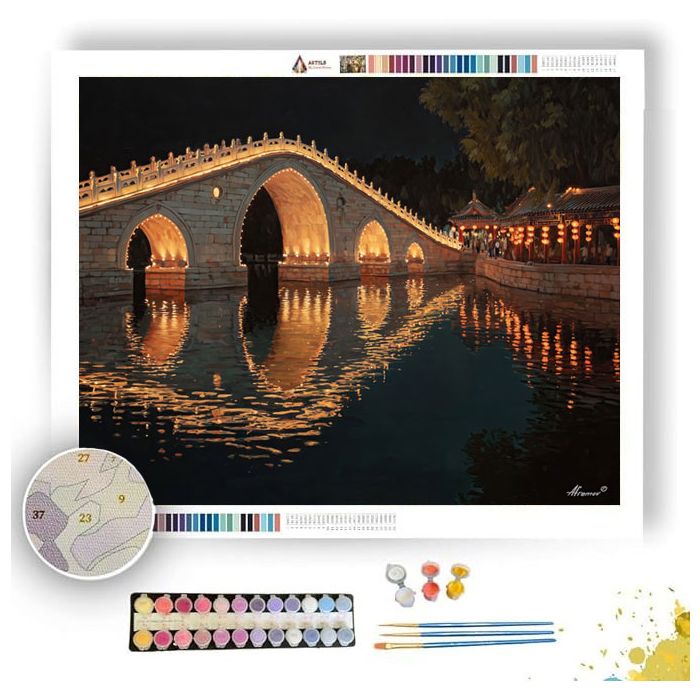 BEIJING SUMMER PALACE GLOW - Paint by Numbers Full Kit