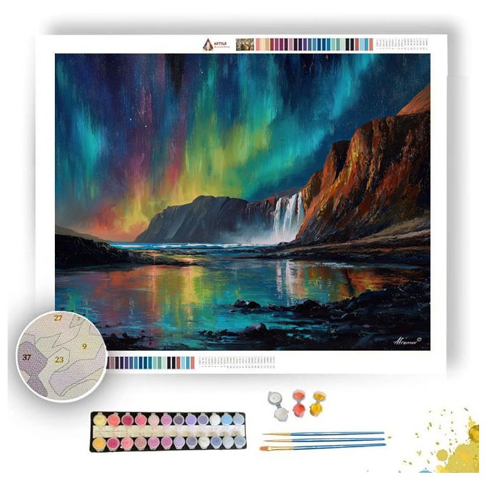 ICELAND COAST GLOW - Paint by Numbers Full Kit