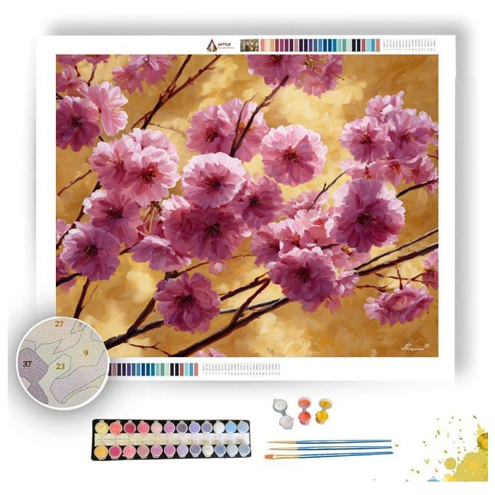 JAPANESE BLOSSOM SHADOW - Paint by Numbers Full Kit