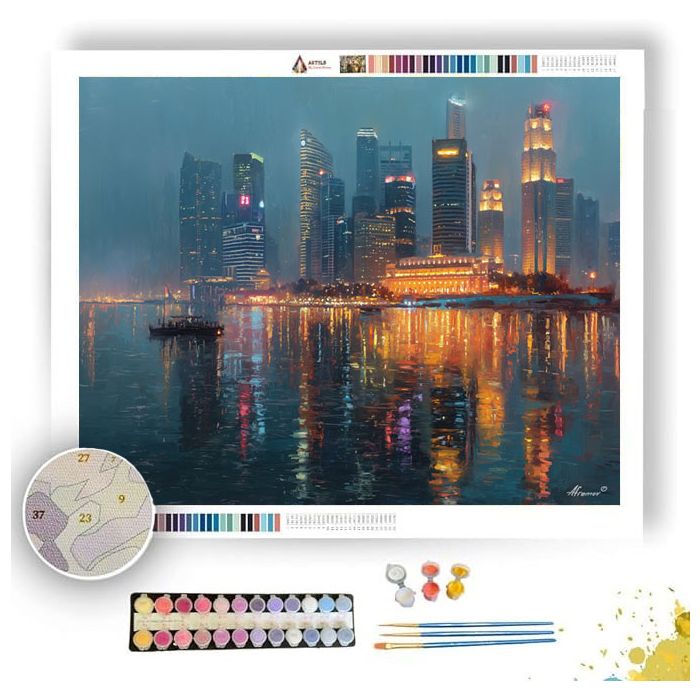 SINGAPORE RAINLIGHT - Paint by Numbers Full Kit