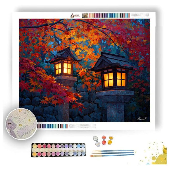 KYOTO EVENING GARDEN - Paint by Numbers Full Kit