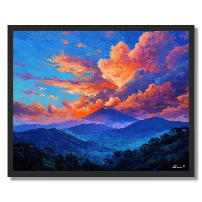 INDONESIAN VOLCANO SKY - FRAMED