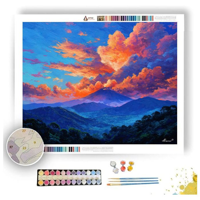 INDONESIAN VOLCANO SKY - Paint by Numbers Full Kit