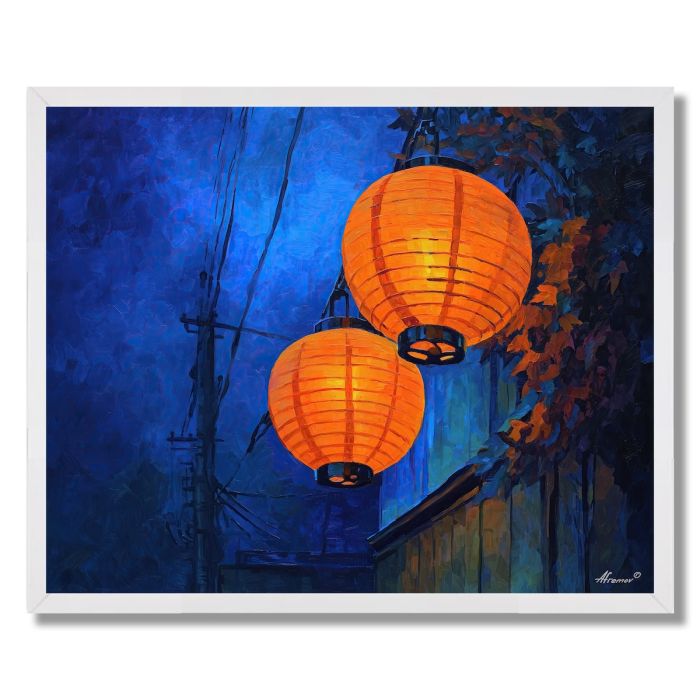 JAPANESE PAPER LANTERNS - FRAMED