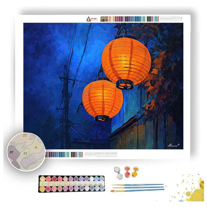 JAPANESE PAPER LANTERNS - Paint by Numbers Full Kit