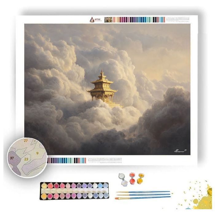 HIMALAYAN TEMPLE SKY - Paint by Numbers Full Kit