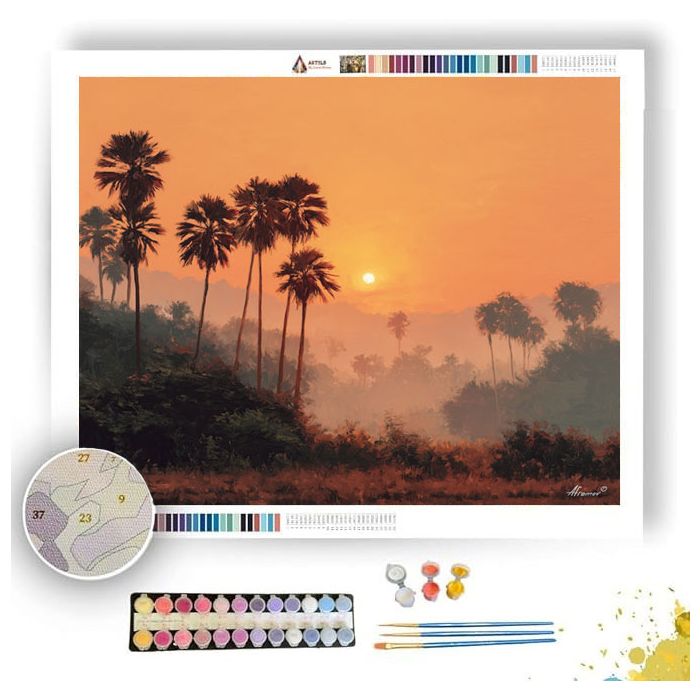 SRI LANKAN GOLD SKY - Paint by Numbers Full Kit