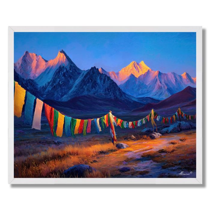 TIBETAN SUN PRAYER - FRAMED