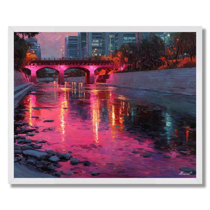 SEOUL EVENING REFLECTIONS - FRAMED