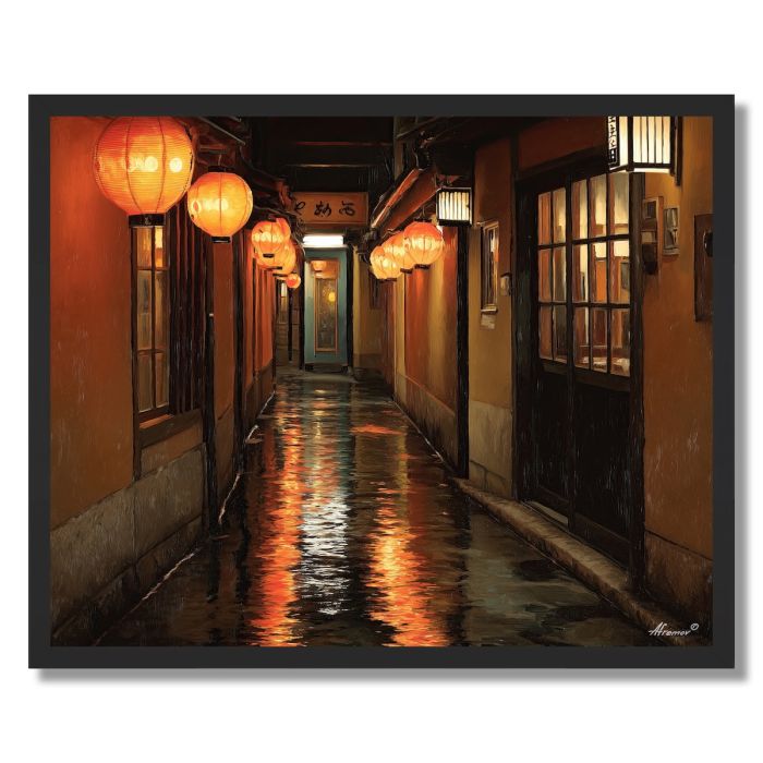 KYOTO ALLEY RAIN - FRAMED