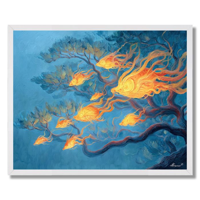 JAPANESE FIRE DANCE - FRAMED