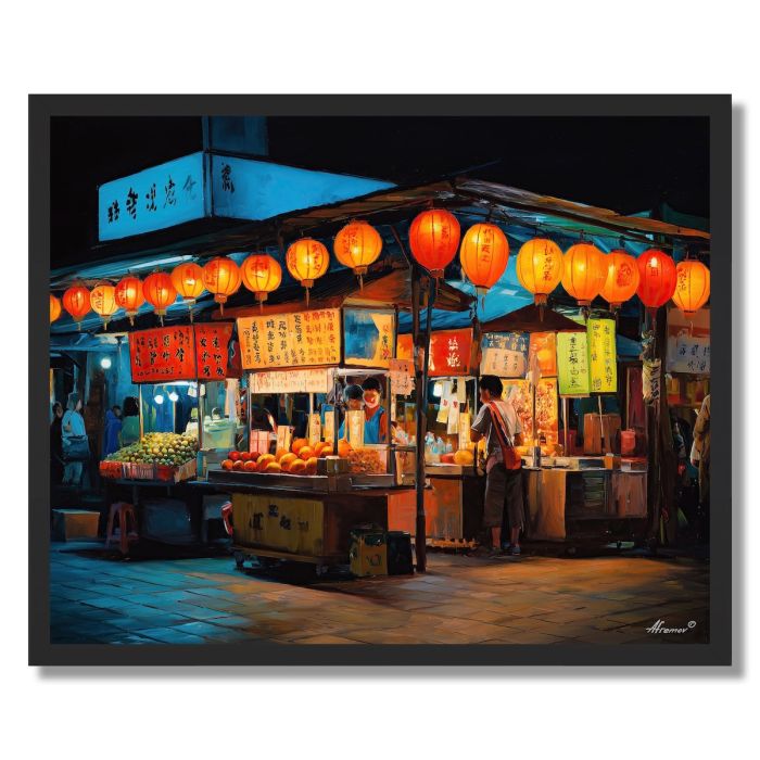 TAIPEI NIGHT MARKET - FRAMED
