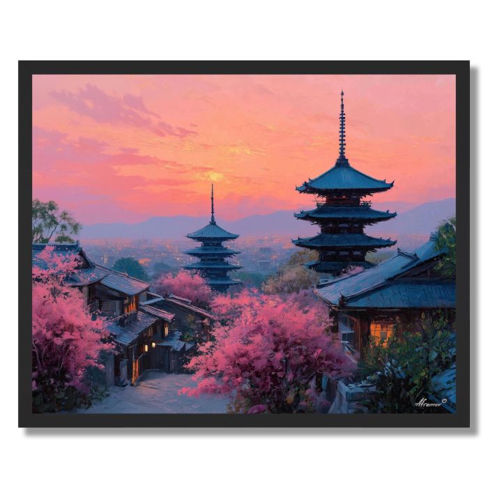 MORNING OVER KYOTO - FRAMED