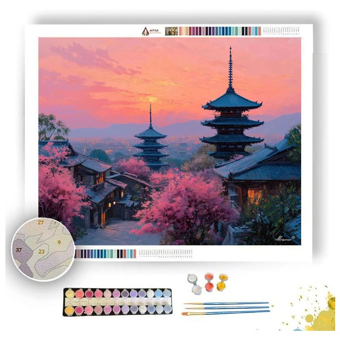 MORNING OVER KYOTO - Paint by Numbers Full Kit